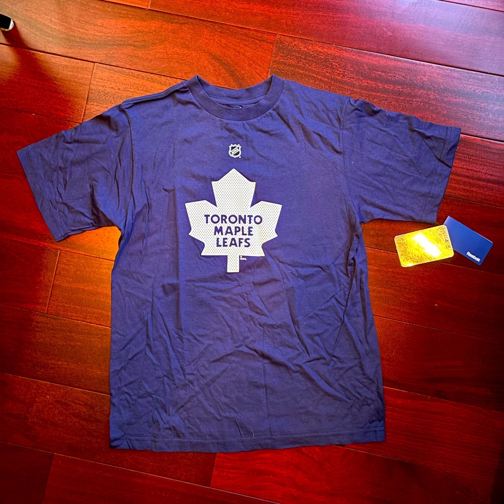 NWT Reebok Blue Toronto Maple Leafs Short Sleeve Tee Reimer 34